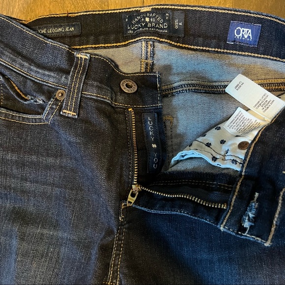 Lucky Brand Dark Wash Legging Jean size 0 - Picture 2 of 4